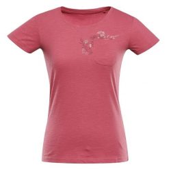 Damska koszulka bawełniana Alpine Pro Bolena 2. Czerwone t-shirty damskie Alpine Pro, bez wzorów, z bawełny, bez kołnierzyka. W wyprzedaży za 49.00 zł.