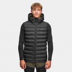 Kamizelka z kapturem męska Alpinus Artos. Czarne kamizelki męskie Alpinus, m, z puchu. Za 299.00 zł.