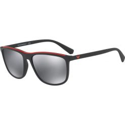 Emporio Armani - Okulary EA4109. Czarne okulary przeciwsłoneczne męskie Emporio Armani, z materiału, prostokątne. W wyprzedaży za 439.90 zł.