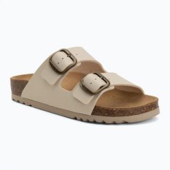 Klapki damskie Scholl Josephine. Brązowe klapki damskie Scholl, bez wzorów, z materiału, bez obcasa. Za 239.99 zł.