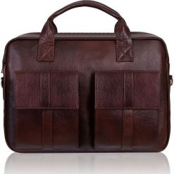 Torba męska skórzana TIZANO TM04 czekolada. Torby męskie na ramię TIZANO, z aplikacjami, ze skóry, na ramię. Za 384.00 zł.