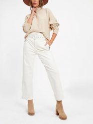 Milan Kiss Sweter w kolorze beżowym rozmiar: L. Brązowe swetry klasyczne damskie Milan Kiss, l, bez kołnierzyka. Za 157.35 zł.