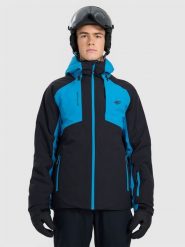 4F Kurtka narciarska membrana 8000 męska - niebieska XL. Niebieskie kurtki narciarskie i snowboardowe damskie 4f, m, bez wzorów, bez kaptura, narciarskie. Za 599.99 zł.