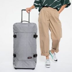 Torba podróżna Eastpak Tranverz L, szara. Szare torebki klasyczne damskie Eastpak, bez wzorów, bez dodatków. Za 768.00 zł.