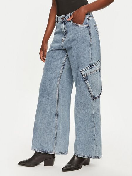 Hugo Jeansy Gemanda 50519907 Niebieski Wide Leg. Niebieskie jeansy damskie Hugo. Za 489.99 zł.