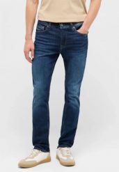 Męskie Spodnie Jeansowe Mustang Style Vegas Slim Denim Blue 1017701 5000 883. Niebieskie spodnie materiałowe męskie Mustang, bez wzorów, z denimu. Za 189.99 zł.