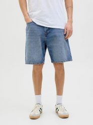 Jack & Jones Bermudy dżinsowe "Tony" w kolorze niebieskim rozmiar: XXL. Niebieskie szorty męskie Jack & Jones, z aplikacjami, z bawełny, klasyczne. Za 83.03 zł.