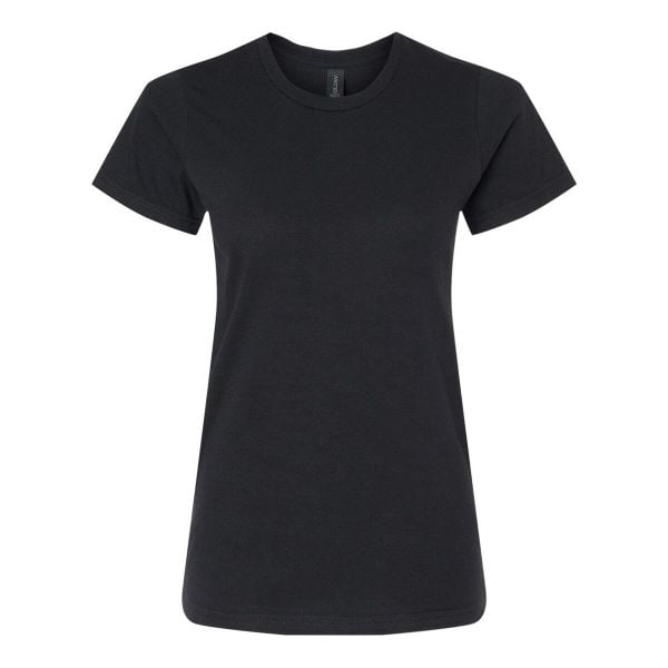 Damska Koszulka Softstyle O Średniej Grubości. Czarne bluzki damskie Gildan, xl, bez wzorów, bez kołnierzyka. Za 47.99 zł.