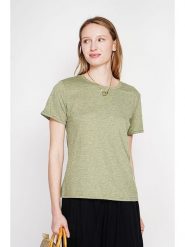 Le Jardin du Lin Koszulka w kolorze khaki rozmiar: 40. Brązowe t-shirty damskie Le jardin du lin, bez wzorów, bez kołnierzyka. Za 65.99 zł.