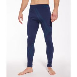 Spodnie męskie z wełną merino Brubeck THERMO WOOL by Pustelnik. Niebieskie bielizna termoaktywna męska Brubeck, m, bez wzorów, z wełny. Za 183.49 zł.