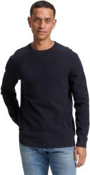Męski Sweter Tom Tailor Structured Crewneck Knit Knitted Navy Melange 1047570 13160. Niebieskie swetry męskie Tom Tailor, m, bez wzorów, bez kołnierzyka. Za 99.99 zł.