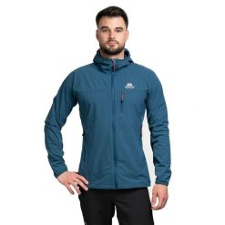 Kurtka softshell męska Echo Hooded. Niebieskie kurtki męskie MOUNTAIN EQUIPMENT, m, bez wzorów, z softshellu, bez kaptura. Za 449.99 zł.