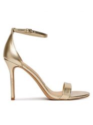 Aldo Sandały Jacynthe 14190665 Złoty. Żółte sandały damskie Aldo, bez wzorów, ze skóry, bez obcasa, na szpilce. Za 339.99 zł.