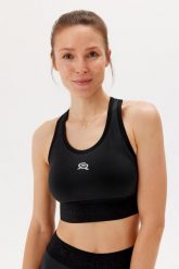 Stanik sportowy biegowy Rough Radical Sports Bra Icon Run. Czarne biustonosze sportowe damskie ROUGH RADICAL, bez wzorów, z dzianiny. Za 103.92 zł.