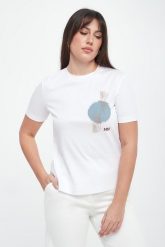 T-shirt damski Negozi MM. T-shirty damskie MM, xs, bez wzorów, bez kołnierzyka. Za 589.00 zł.