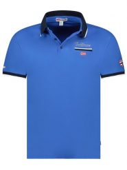 Geographical Norway Koszulka polo "Kara" w kolorze niebieskim rozmiar: S. Niebieskie koszulki polo męskie Geographical Norway, s, bez wzorów, z bawełny, bez ramiączek. Za 79.21 zł.