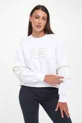 Bluza damska z zamkami ELISABETTA FRANCHI. Bluzy bez kaptura damskie Elisabetta Franchi. Za 1,969.00 zł.