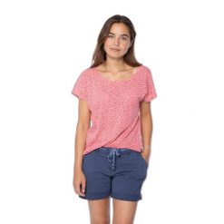 Koszulka damska Protest Prtmegan. Czerwone t-shirty damskie Protest, m, bez wzorów, z bawełny, bez kołnierzyka. Za 187.00 zł.