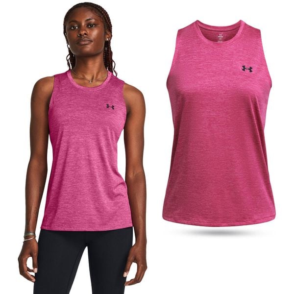 Koszulka damska tank top UNDER ARMOUR 1383656 bez rękawów. Czerwone bluzki sportowe damskie Under Armour, l, bez wzorów, bez ramiączek. Za 149.50 zł.