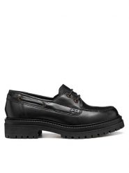 Geox Mokasyny D Iridea D56HRA 00043 C9999 Czarny. Czarne mokasyny damskie Geox, ze skóry. Za 349.99 zł.