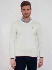 SIR RAYMOND TAILOR Sweter "Appel" w kolorze kremowym rozmiar: 3XL. Brązowe swetry męskie Sir Raymond Tailor, xl, bez wzorów, z bawełny, bez kołnierzyka. Za 118.56 zł.