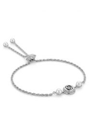 Guess Bransoletka JUBB05 520JW Srebrny. Szare bransoletki damskie Guess, metalowe. Za 249.99 zł.