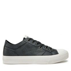 Trampki Guess. Czarne trampki i tenisówki męskie Guess, z aplikacjami, bez zapięcia. Za 239.99 zł.