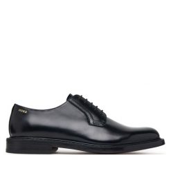 Półbuty HUGO. Czarne buty wizytowe męskie Hugo, bez zapięcia. Za 1,349.00 zł.