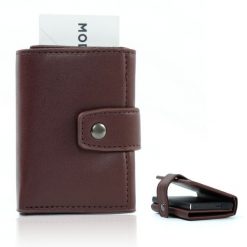 Portfel męski zapinany SW38 BROWN. Brązowe portfele męskie bez wzorów. Za 39.89 zł.