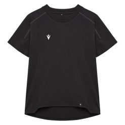 Koszulka damska Macron Tropea. Czarne t-shirty damskie Macron, xl, bez wzorów, z bawełny, bez kołnierzyka. Za 232.50 zł.