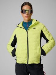 4F Kurtka trekkingowa z wypełnieniem Primaloft Silver damska - żółta XXL. Żółte kurtki damskie 4f, na lato, l, bez wzorów, z materiału, bez kaptura. Za 399.99 zł.