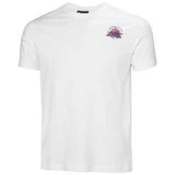 Koszulka sportowa męska Helly Hansen Core Graphic 2.0. Białe t-shirty sportowe męskie Helly Hansen, m, z bawełny, bez ramiączek. Za 231.00 zł.