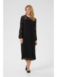 Kaffe Sukienka w kolorze czarnym rozmiar: XL. Czarne sukienki damskie Kaffe, na co dzień, xl, bez wzorów, z koronki, bez kołnierzyka, bez ramiączek, midi, proste. Za 173.99 zł.