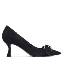 Czółenka Guess. Czarne czółenka damskie Guess, z aplikacjami, bez obcasa. Za 584.99 zł.