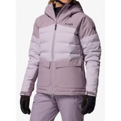 Kurtka narciarska damska Columbia Glacier Ridge Down Jacket - shale purple S. Fioletowe kurtki damskie Columbia, na zimę, s, bez wzorów, bez kaptura. Za 990.09 zł.