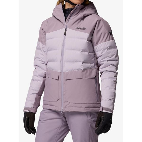 Kurtka narciarska damska Columbia Glacier Ridge Down Jacket - shale purple S. Fioletowe kurtki damskie Columbia, s, bez wzorów, bez kaptura, narciarskie. Za 1,037.29 zł.
