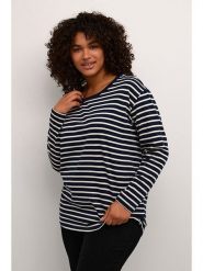 Kaffe Koszulka w kolorze granatowo-białym rozmiar: L. Niebieskie t-shirty damskie Kaffe, l, bez wzorów, z bawełny, bez kołnierzyka. Za 105.38 zł.