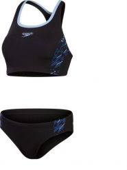 Strój kąpielowy dwuczęściowy damski Speedo Placement 2 Piece. Czarne bikini damskie Speedo, bez wzorów. Za 1,075.33 zł.