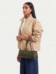 Calvin Klein Torebka Foil Logo Bauletto LV04F3636G Zielony ciemny. Zielone torebki klasyczne damskie CALVIN KLEIN, bez wzorów, ze skóry, bez dodatków. Za 489.99 zł.
