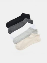 Krótkie skarpetki 5 pack - szary. Szare skarpetki męskie Sinsay, bez wzorów. Za 15.99 zł.