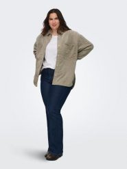 ONLY Carmakoma Koszula sztruksowa w kolorze beżowym rozmiar: 42/44. Brązowe koszule damskie Only Carmakoma, bez wzorów, ze sztruksu, bez kołnierzyka, bez ramiączek. Za 137.10 zł.