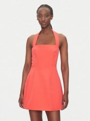 BARDOT Sukienka koktajlowa 59857DB Czerwony Slim Fit. Czerwone sukienki damskie BARDOT, bez wzorów, z syntetyku, wizytowe, bez kołnierzyka, bez ramiączek. Za 489.99 zł.