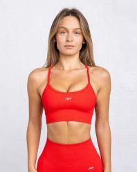 Biustonosz sportowy Sculpt Scrunch - Czerwony. Czerwone biustonosze sportowe damskie JOY STUDIO, bez wzorów, z materiału. Za 124.00 zł.