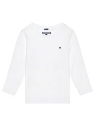 Tommy Hilfiger Bluzka KB0KB04141 S Biały Long Sleeve. Białe t-shirty chłopięce Tommy Hilfiger, bez wzorów, z bawełny, bez ramiączek. Za 79.99 zł.