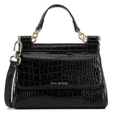 Torebka Eva Minge. Czarne torebki klasyczne damskie Eva Minge, bez wzorów, bez dodatków. Za 329.99 zł.
