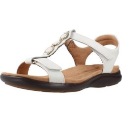 Sandały CLARKS 26185961C Biały. Białe obuwie trekkingowe damskie Clarks. Za 424.99 zł.