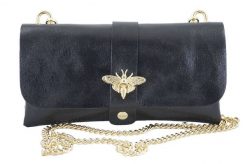 Listonoszka metalizowana BARBERINI'S czarna 958/1-1. Czarne shopper bag damskie Barberinis, bez wzorów, ze skóry, bez dodatków. Za 119.99 zł.