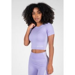 Selah Bezszwowe Crop Top ilac. Fioletowe topy damskie GORILLA WEAR, bez wzorów, bez kołnierzyka. Za 229.00 zł.