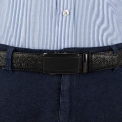 Pasek męski skórzany 3,5 cm klamra automatyczna Beltimore czarny 61-572 : Kolory - czarny, Rozmiar pasków - r.115-130 cm. Czarne paski męskie bez wzorów, ze skóry, wizytowe. Za 64.99 zł.