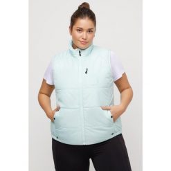Damskie Pikowana kamizelka HYPRAR stójka odblaski bez rękawów. Niebieskie kamizelki damskie Ulla Popken, plus size, z materiału. W wyprzedaży za 365.99 zł.